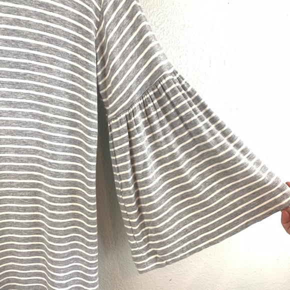 Lou & Grey Bell Sleeve Striped Hooded Casual Dress - Picture 7 of 8